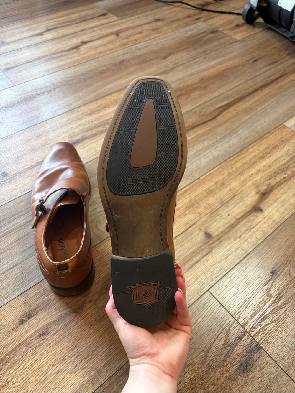 Florsheim Sorrento monk strap classic warm leather Dapper shoes - Picture 10 of 12
